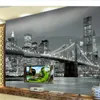 Обои обои папье Peint обои для стен 3 D Custom York Bridge Architecture Night View TV настенные фрески Behang1