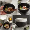 Din sets 4 pc's Japanse kom keramische soep Chinese kommen fruit vakantie porselein snack opslag