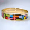 Bangle Bocai cloisonne kvinnors emaljarmband 2021 Nya modesmycken Mondrian Style Mönster Handprydnader Personlighet Bangle