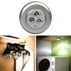 屋外の壁のランプLEDタッチコントロールナイトライトバッテリー駆動ボタンキャビネットクローゼットの下のボタンを押す