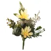 装飾的な花1PCマグノリア人工花結婚式のパーティーエルホームデコレーションオーキッド偽の花嫁介添人の手