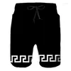 Short shorts de verão masculino casual estilo barroco 3d calças estampas de roupas esportivas de roupas de esporte de roupas de rua respiráveis