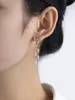 Knot LAYA 100% 925 Sterling Silver Fashion Style Shining Zircon Long Dangling Chain Earrings For Women Original Modern Jewelry