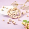 Crystal 400Pcs Big Hole Square Cube Natural Wooden Beads 1016mm Loose Spacer Beads For Jewelry Making Handmade DIY Bracelet Necklace