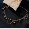 Gioielleria di lusso Moda bracciale collana catena d'oro per le donne amanti del fidanzamento di nozze regalo2228