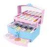 Beauty Fashion Kids Makeup Kit For Girl Washable Non-Toxic Real Beauty Cosmetic Set for Kids Pretend Play Toy Birthday Gift Children 230520