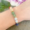 MG1901 8 mm Gemtone natural 7 Chakra Energy Bracelet Handmal