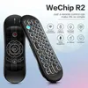 Wechip R2 télécommande 2.4G sans fil voix Air souris IR apprentissage Intaertia détection intelligente télécommande Keyboad