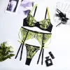 Damen Dessous 2022 Heiße Modelle des Außenhandels Stickerei Spitze Mesh Sexy Erotische Unterwäsche Bodys für Frauen