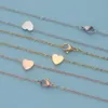Necklaces Fnixtar Stainless Steel Mirror Polished Heart Chain Necklaces Love Heart Necklace Jewelry 40/45/50cm 10piece/lot