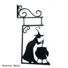 Nouveauté Articles Halloween Fenêtre Porte Décor Leaky Boiler Sorcière Forme Statue Figures Fantôme Silhouette Métal Artisanat Fantômes Cadre De Porte Décor G230520