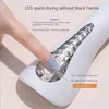 Nail Dryers Portable LED UV Gel Nail Drying Cabin Mini Flashlight Handheld Manicure Red Light Mini Wireless Charging Model 230519