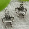 Charms 160 stycken antik silverstol charms 20x13mm #2159