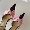 Mach Satin Rhinestone Sandalen zijn dol op Buckle trouwschoenen avond stiletto hakken dames hakken ontwerpers enkelband jurk schoen fabrieksschoenen nouetto sandalen