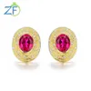 Stud GZ Zongfa Original 925 Sterling Silver Stud Earrings for Women 2022 Trending Created Ruby 13.7CT 14K Gold Plated Fine SMEE sach
