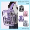 Schooltassen zomer dames bookbag transparante pvc laptop rugzak grote capaciteit multifunctioneel draagbare mode eenvoudig voor buitensporten