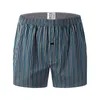 Caleçon Hommes Sous-Vêtements Boxers Shorts Casual Coton Sommeil Haute Qualité Marques Plaid Lâche Confortable Homewear Culotte 09