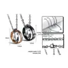 Pendentif Colliers Cristal Éternel Anneau Rond Collier En Acier Inoxydable Couple Pour Femmes Hommes Romantique Saint Valentin Amour Cadeau Dhgey