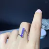 Cluster Rings High Jewelry Natural Tanzanite Gem Girls Support Test Carry Certificate