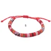 Bracelet d'amitié coloré Bracelet tissé bohème Accessoires de mode de vacances pour femmes