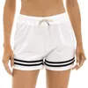 Shorts femininos femininos cordas elásticas da cintura causal curta femme ioga calças de caminhada Loungewear