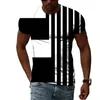 Męskie koszulki Summer Modna Kreatywna abstrakcyjna koszulka graficzna dla mężczyzn Casual 3D Print Hip Hop Hajuku Osobowość Okoła szyi krótki rękaw 230519