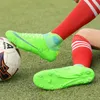 Bezpieczeństwo Buty Sliver Męskie Czarne wysokie kostki AG/FG Sole Outdoor Cleats buty piłkarskie buty piłkarskie korki kobiety