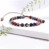 Beaded Adjustable 6Mm Natural Stone Strands Bracelet Friends Lover Gifts Handmade Braided Bangles For Women Men Jewelry Healing Yogo Dhwyf