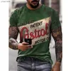 Camisetas masculinas Cloocl Men T-shirts 3D Graphic Texaco Motor Oil Pullovers Moda Tops casuais Sorto para homens roupas Harajuku T-shirt S-7xl