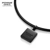 Necklaces Power Ionics Unisex Germanium Tourmaline Black Carbon Fiber Square Pendant Anions Healthy Necklace 2Sides Wearable