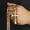 Naszyjniki mężczyźni kryształ ze stali nierdzewnej Jezus Chrystus święty krucyfiks krzyżowy Naszyjnik Bizantyjski łańcuch naszyjniki starożytne dary biżuterii