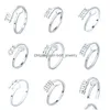 Bandringe Einzigartiges Design Edelstahl Engel Ring für Frauen Personalisierte benutzerdefinierte 111999 Glückszahl Initiale Finger Modeschmuck Dhlfi