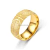 Ringas de banda Ringas européias e americanas masculinos de titânio anel de basquete de basquete jóias esportivas de aço inoxidável por atacado para b dhh3c