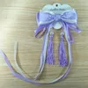 Hårtillbehör Retro Style Hanfu Ancient Tassel Bow Tie Blue and White Porcelain Ribbon Children's Clip Head Dress
