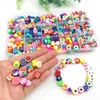 Polonais 10mm mignon Kit de perles en argile polymère pour la fabrication de bijoux à bricoler soi-même Bracelet collier accessoires argile douce sourire perles ensemble cadeau 2022 tendance