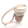 Reusable Leather Coffee Sleeve with Chain, Cup Purse Hot Coffee Portable Cup Sleeve Holder, Removable Chain, Leather Drink Carrier 1224305