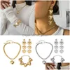 Boucles d'oreilles Collier Ensemble Coeur Forme Bracelet Bijoux Accessoires Pendentif Léger Pour Fille Drop Delivery Sets Dhgarden Dhhjn