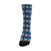 Men's Socks M Yescustom Couple Po Blue Sublimated Crew Unisex Novelty Fashion Unique Design Print Lovers Anniversary Gifts