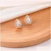 スタッド925 sier pin cubic zirconia waterdrop earrings for women girls bridalファッションパーティーウェディングデザイナージュエリードロップ配信DHDLG