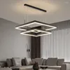 Lampadari Soffitto moderno Soggiorno Lampada a sospensione concisa Sala da pranzo Lampade nordiche quadrate Luci a led