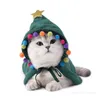 Psa odzież domowa ubrania świąteczne kota regulowana płaszcz zima ciepłe słodkie śmieszne kostiumy festiwal festiwal cosplay z kapturem