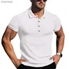 Erkek Tişörtler Erkek Polo Gömlek Yaz Günlük Kısa Kollu Örme Erkek Gömlek Polos İnce Katı Erkekler T-Shirt Polo Homme S-5XL Erkek Giyim