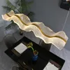 Candeliers 2023 Luzes de lustre LED para sala de jantar Cozinha decoração de casa moderna Stary Sky Sky Ribbon teto pendente Lâmpada