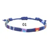 Braccialetti intrecciati arcobaleno Bracciale dell'amicizia bohémien in lino di cotone Accessori moda da spiaggia per le vacanze