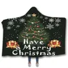 Blankets Christmas Hooded Blanket Merry Wearable Quilt 3D Printed Kids Winter Plush Cloak Cape Sofa Drop Delivery Home Garden Textile Dhsv9