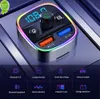 新しい車FMトランスミッターキットハンズフリーデュアルUSB 3.1A RGB Bluetooth互換MP3音楽レシーバーアダプターカー充電器アクセサリー