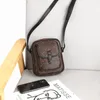 Wholesale new fashion men's bag Europe and America trendy men's single shoulder crossbody bag mini mobile phone bag