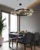 Pendant Lamps Modern Round Glass Bubble Ceiling Ring LED Light Lamp For Foyer Bedroom Chandelier / Transparent Vintage Balls