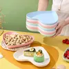 Conjuntos de utensílios de jantar 4 PCs Love Plate Plate Bandela Baça de Microondas Snack Frut