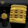 Bangle ANIID 2022 Nouveau Dubaï Large Bracelet Avec Bague pour Femmes Bijoux De Luxe Africains Nigérians Mariage Fiançailles Banquet Cadeaux